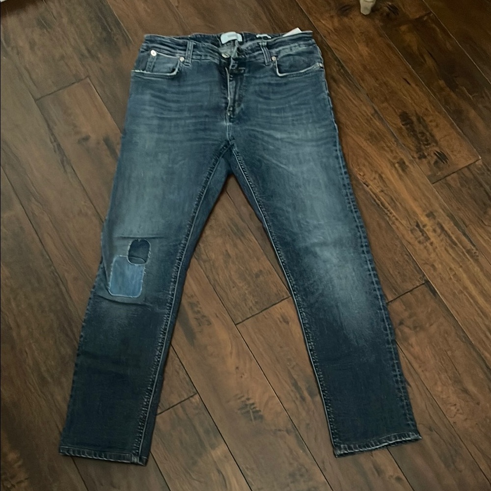 Slim Blue Jeans with Distressed Vintage Look - Closed Clothing-  Unity Slim men